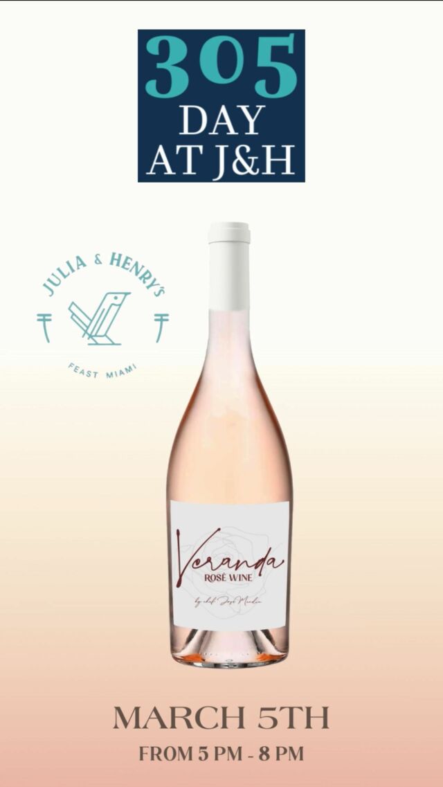 TODAY! 🚨 Don’t forget to find us at @juliaandhenrys for 305 day 🌴 #305day 

Meet and Greet with Chef @josemendin #Rosewithjose 😎